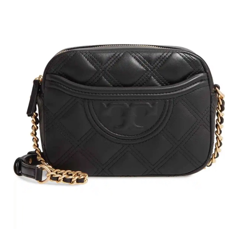 Tory Burch Fleming Quilted Leather Crossbody Camera Bag
